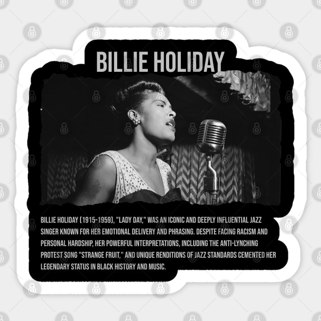 Bille Holiday - Black History Sticker by UrbanLifeApparel